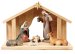 4 1/2" Wooden Stable Figure Nativity Set