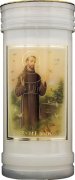 Saint Francis Single Pillar Candle