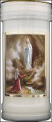 Lady Of Lourdes Single Pillar Candle