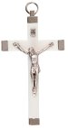 3 3/4" White Crucifix