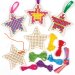 Star Wooden Cross Stitch Decoration Kits - Pack of 5