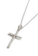 Thin Diamond Cut Silver Cross Pendant