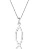 Sterling Silver Ichthys Fish Pendant