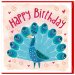 Happy Birthday Peacock Greetings Card