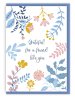 'Grateful for a friend like you' (Blooms) with bible verse A6 Greeting Card