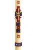 30" x 2" Paschal Candle with Cross with Grapes Design Wax Relief