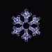 42cm Silver Snowflake with 600 White Twinkling LEDs