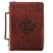 Large "Names of God" Brown Faux Leather Bible Cover