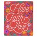 Hope, Faith, Love Magnet: Floral Inspirational Girls & Womens Religious Fridge Magnet