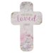 Purple Floral You are Loved 1 John 4:19 (Pack Of 12) Cross Bookmarks