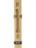 30" x 2" Paschal Candle with All Gold Cross & Alpha Omega Wax Relief