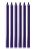 15" x 1 1/8" Advent Candle Set - Purple - Pack of 6 (Over-Dipped)