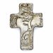 Jesus Face Cross - Small in Silver