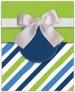 Blue and Green Stripe Reveal Card