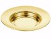 Bread Plate-Polished Steel-Brass Tone