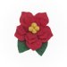 Handmade Felt Christmas Poinsettia Brooch