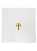 NEW 7" x 7" Chalice Pall - Linen - Gold Cross Design