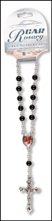 Black Single Decade Car Rosary