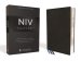 NIV, Thinline Bible, Large Print, Premium Goatskin Leather, Black, Premier Collection, Black Letter, Art Gilded Edges, Comfort Print