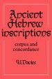 Ancient Hebrew Inscriptions: Volume 1