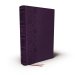 NKJV, Single-Column Wide-Margin Reference Bible, Leathersoft, Purple, Red Letter, Comfort Print