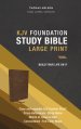 KJV, Foundation Study Bible, Large Print, Leathersoft, Brown, Red Letter, Comfort Print