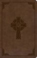 CSB Large Print Personal Size Reference Bible, Brown Celtic Cross LeatherTouch