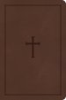 CSB Large Print Compact Reference Bible, Brown Leathertouch