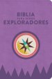 RVR 1960 Biblia para niños exploradores, lavanda compás símil piel