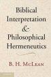 Biblical Interpretation and Philosophical Hermeneutics