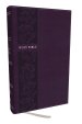 NKJV Personal Size Large Print Bible with 43,000 Cross References, Purple Leathersoft, Red Letter, Comfort Print