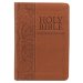 KJV Bible Mini Pocket Faux Leather, Toffee Brown