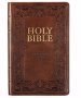 KJV Bible Deluxe Gift Faux Leather, Medium Brown