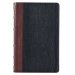 KJV Bible Deluxe Gift Full-grain Leather, Black/Saddle Tan