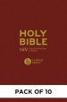 NIV Larger Print Bible, Burgundy (pack of 10)