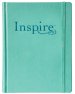 NLT Inspire Colouring, Bible, Turquoise, Hardback, Two-inch-wide ruled margins, Line-art illustrations, Colour-in Scripture art, Ribbon marker, Elastic band closure