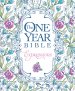 NLT The One Year Bible Expressions Devotional Bible for Women White Paperback Journaling Bible Wide Margin Adult Colouring Devotional Presentation Page Illustrated Bible