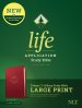 NLT Life Application Study Bible, Third Edition, Large Print (LeatherLike, Berry, Red Letter)