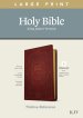 KJV Large Print Thinline Reference Bible, Filament Enabled (LeatherLike, Ornate Burgundy, Red Letter)