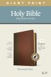 KJV Personal Size Giant Print Bible, Filament Enabled (LeatherLike, Brown/Mahogany, Indexed, Red Letter)