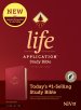 NIV Life Application Study Bible, Third Edition (LeatherLike, Berry, Indexed, Red Letter)