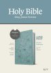 KJV Large Print Thinline Reference Bible, Filament Enabled (LeatherLike, Floral Leaf Teal, Red Letter)