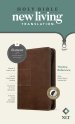 NLT Thinline Reference Zipper Bible, Filament Enabled (LeatherLike, Atlas Rustic Brown, Indexed, Red Letter)