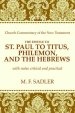 The Epistle of St. Paul to Titus, Philemon and the Hebrews