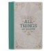 Journal Classic Zip Teal/White Floral Printed With God All Things Matt. 19:26