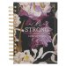 Journal Wirebound Plum Floral Strong & Courageous Josh. 1:9