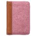 KJV Bible Mini Pocket Faux Leather, Pink/Saddle Tan w/zipper