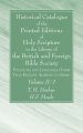 Historical Catalogue of the Printed Editions of Holy Scripture in the Library of the British and Foreign Bible Society, Volume II, 1