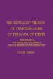 The Septuagint Version of Chapters 1-39 of the Book of Ezekiel: The Language, the Translation Technique and the Bearing on the Hebrew Text