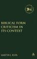 Biblical Form Criticism in Its Context